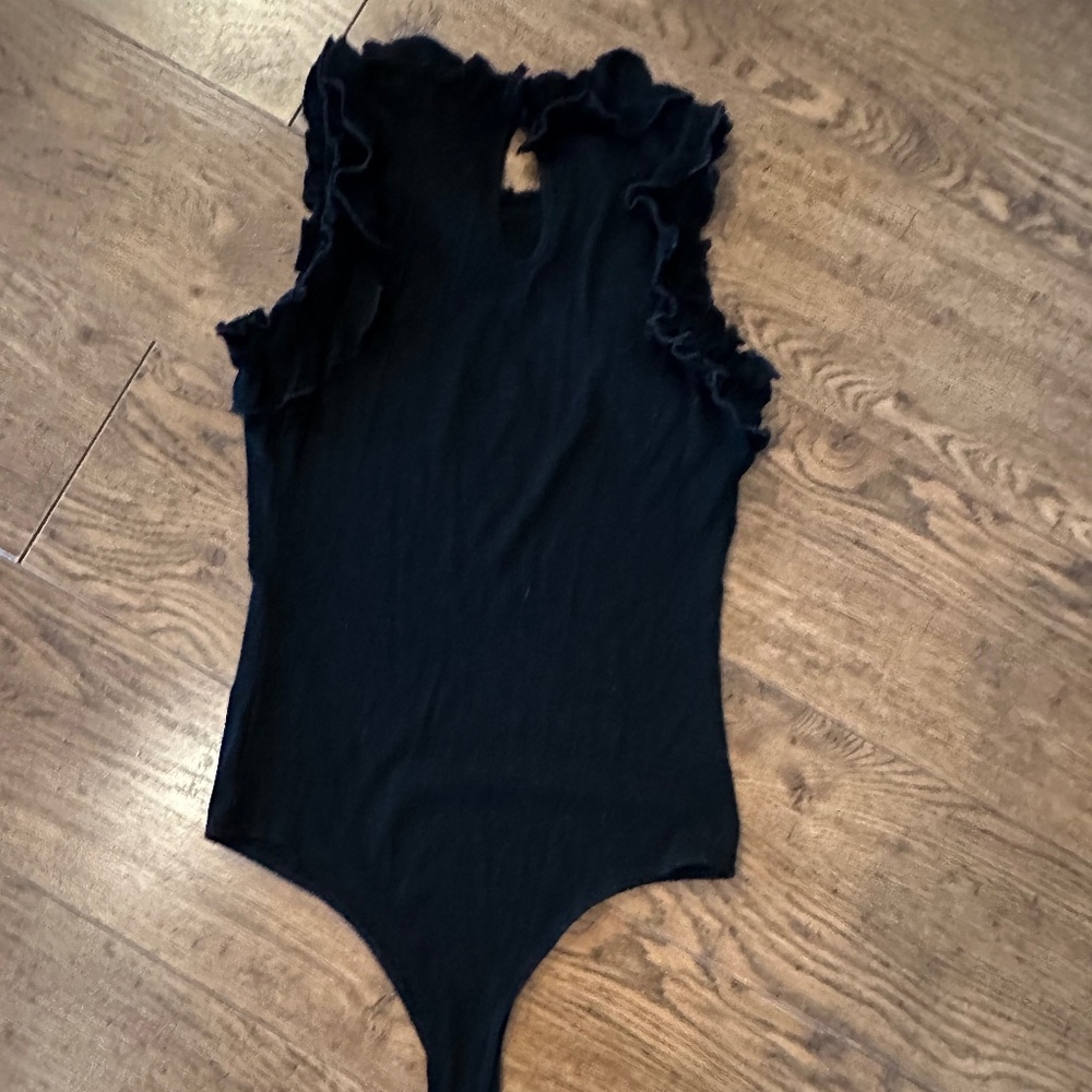 Black Sleeveless Bodysuit
